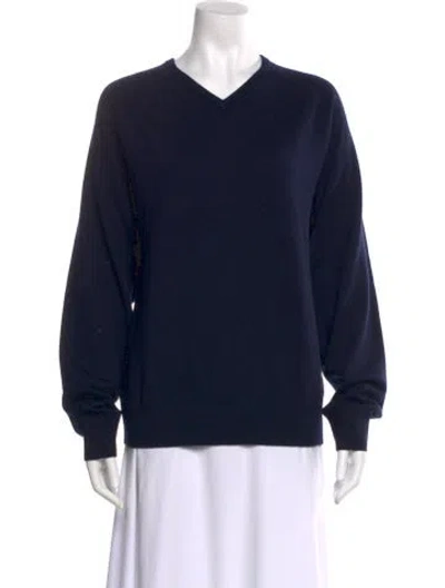 Pre-owned Aimé Leon Dore V-neck Sweater In Blue