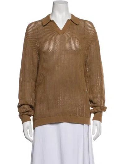 Pre-owned Aimé Leon Dore V-neck Sweater In Brown