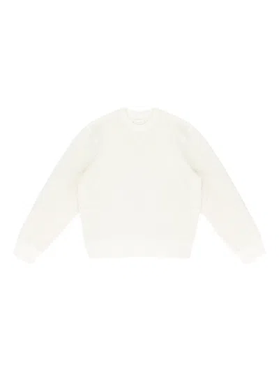 Aimé Leon Dore Waffle Crew-neck Sweater In White
