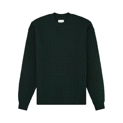 Pre-owned Aimé Leon Dore Waffle Crewneck Sweater 'pine Grove' | Green | Men's Size Xs