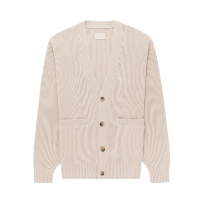 Pre-owned Aimé Leon Dore Waffle Knit Cardigan 'cream' | Men's Size Xs In White