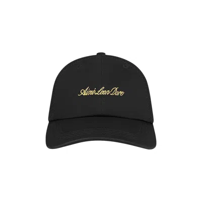 Pre-owned Aimé Leon Dore Washed Script Hat 'jet Black' | Men's Size Onesize