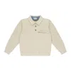 Aimé Leon Dore White New Balance Fleece Popover Work Jacket In Neutral
