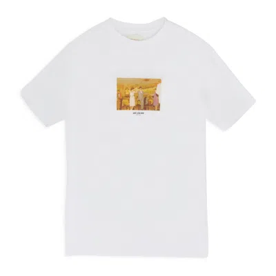 Aimé Leon Dore White Ss Photo Tee In Multi