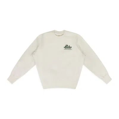 Aimé Leon Dore White Unisphere Crewneck Sweatshirt