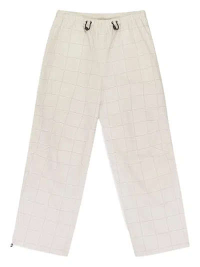 AIMÉ LEON DORE WINDOWPANE-GRID TROUSERS