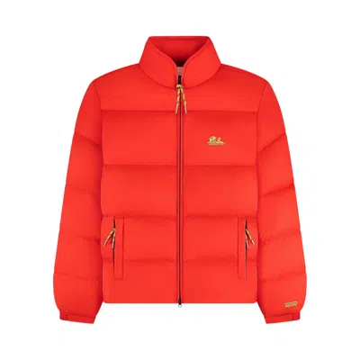 Pre-owned Aimé Leon Dore Windstopper Unisphere Down Puffer By Gore-tex Labs 'fiery Red' | Men's Size S