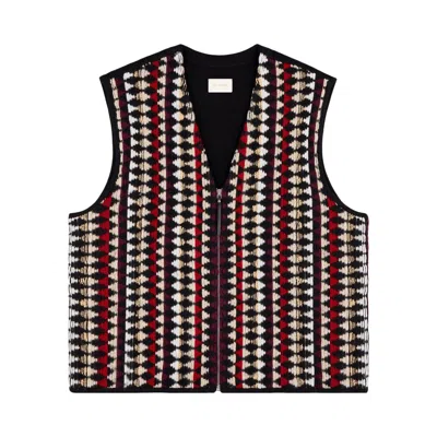 Pre-owned Aimé Leon Dore Wool Argyle Zip Vest 'multicolor' | Multi-color | Men's Size Xl