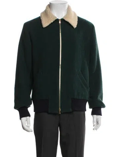 Pre-owned Aimé Leon Dore Wool Bomber Jacket In Green