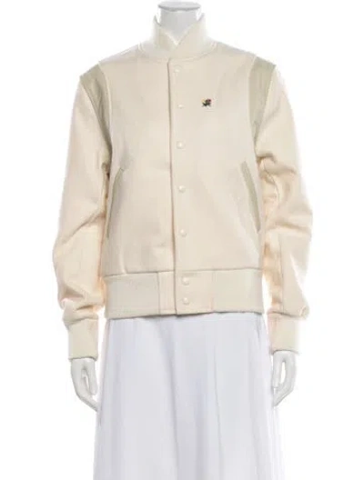 Pre-owned Aimé Leon Dore Wool Bomber Jacket In Neutral