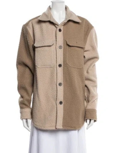 Pre-owned Aimé Leon Dore Wool Colorblock Pattern Jacket In Neutral