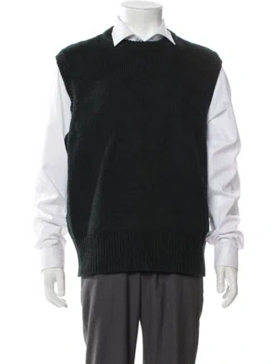 Pre-owned Aimé Leon Dore Wool Crew Neck Sweater Vest In Green