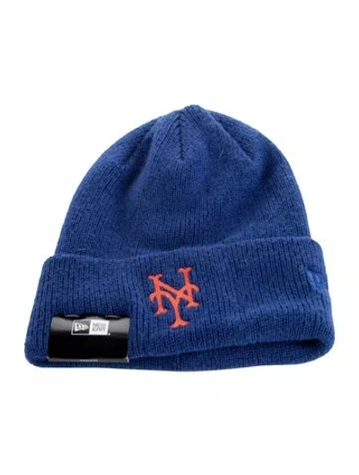 Pre-owned Aimé Leon Dore Wool Embroidered Beanie Hat W/tags In Blue
