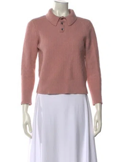 Pre-owned Aimé Leon Dore Wool Mock Neck Sweatshirt In Pink