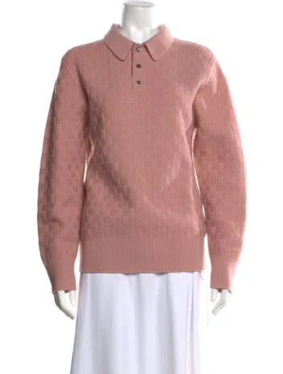 Pre-owned Aimé Leon Dore Wool Patterned Sweater In Pink
