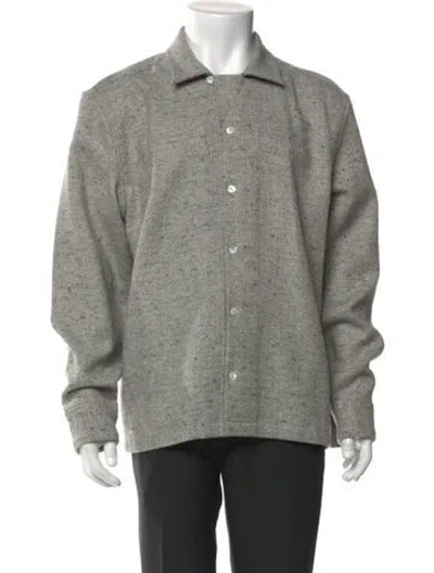 Pre-owned Aimé Leon Dore Wool Printed Dress Shirt In Gray