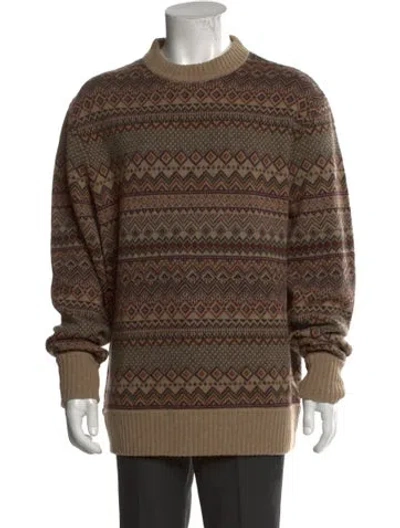 Pre-owned Aimé Leon Dore Wool Printed Pullover In Brown