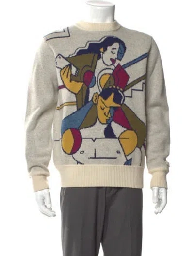 Pre-owned Aimé Leon Dore Wool Printed Pullover In Yellow