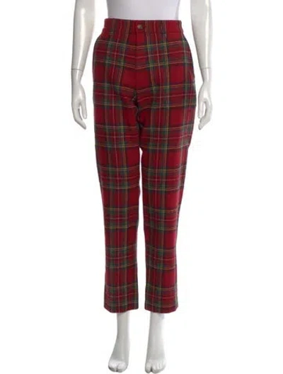 Pre-owned Aimé Leon Dore Wool Straight Leg Pants In Red