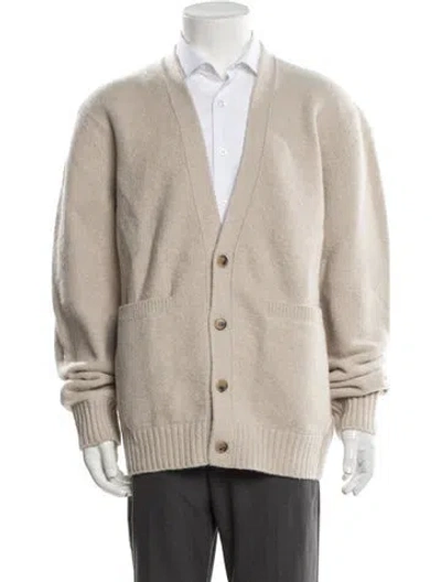 Pre-owned Aimé Leon Dore Wool V-neck Cardigan W/ Tags In Neutral