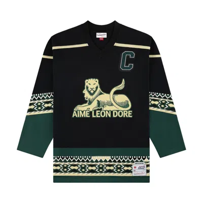 Pre-owned Aimé Leon Dore X Mitchell & Ness Artisan Hockey Jersey 'black' | Men's Size M