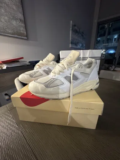 Pre-owned Aime Leon Dore X New Balance Aime Leon Dore Teddy Santis 990v2 Shoes In White