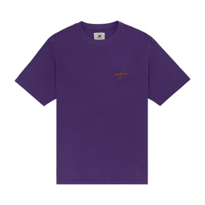 Pre-owned Aimé Leon Dore X New Balance Garment Dyed Logo Tee 'purple' | Men's Size M