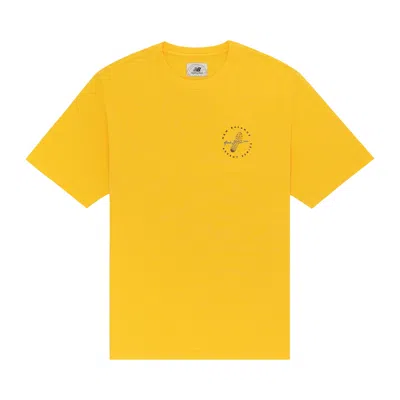 Pre-owned Aimé Leon Dore X New Balance Garment Dyed Logo Tee 'yellow' | Men's Size L