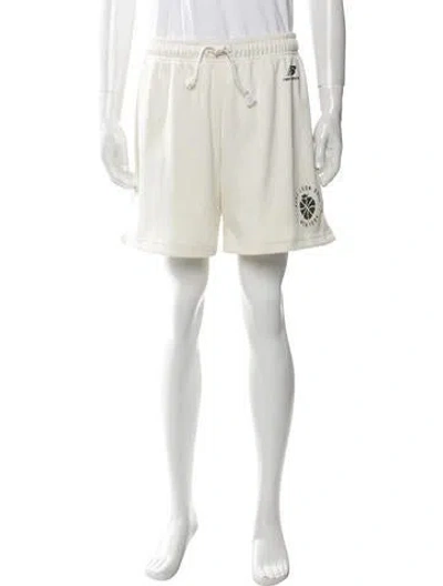 Pre-owned Aime Leon Dore X New Balance Graphic Print Athletic Shorts In Neutrals
