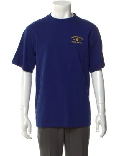 Pre-owned Aime Leon Dore X New Balance Graphic Print Crew Neck T-shirt In Blue