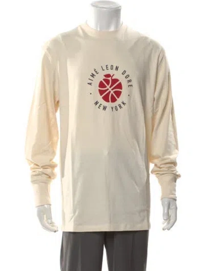 Pre-owned Aime Leon Dore X New Balance Graphic Print Crew Neck T-shirt In Neutral