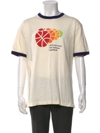 Pre-owned Aime Leon Dore X New Balance Graphic Print Crew Neck T-shirt In Neutrals