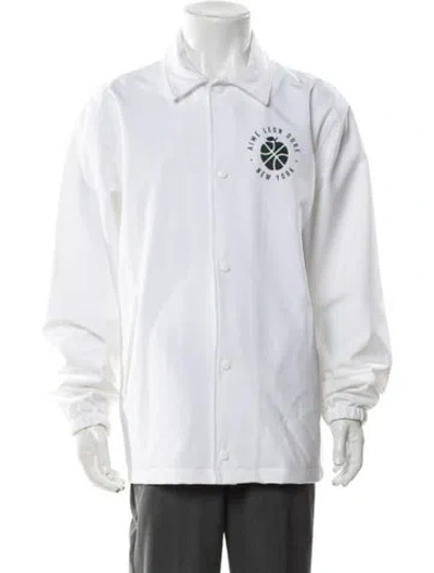 Pre-owned Aime Leon Dore X New Balance Graphic Print Windbreaker In White