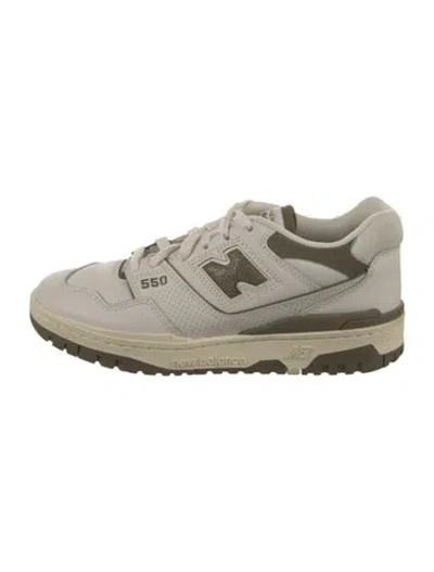 Pre-owned Aime Leon Dore X New Balance Leather Athletic Sneakers In White