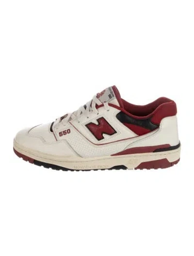 Pre-owned Aime Leon Dore X New Balance Leather Athletic Sneakers In White