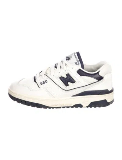 Pre-owned Aime Leon Dore X New Balance Leather Athletic Sneakers In White