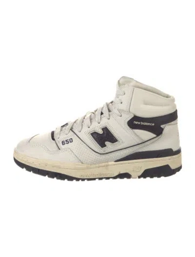Pre-owned Aime Leon Dore X New Balance Leather Colorblock Pattern Sneakers In Neutral