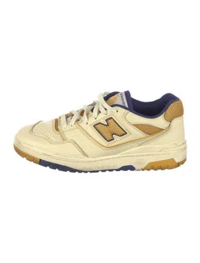 Pre-owned Aime Leon Dore X New Balance Leather Mesh Accents Athletic Sneakers In Neutrals