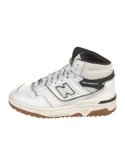 Pre-owned Aime Leon Dore X New Balance Leather Mesh Accents Athletic Sneakers In White