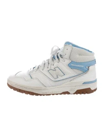 Pre-owned Aime Leon Dore X New Balance Leather Mesh Accents Sneakers In White