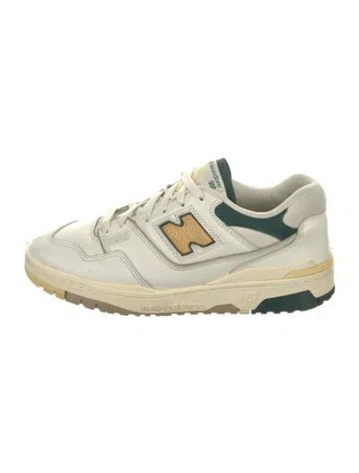 Pre-owned Aime Leon Dore X New Balance Leather Printed Athletic Sneakers In Neutral