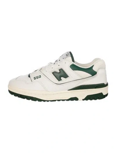 Pre-owned Aime Leon Dore X New Balance Leather Printed Athletic Sneakers In White
