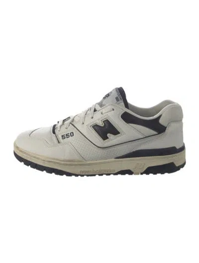 Pre-owned Aime Leon Dore X New Balance Leather Printed Sneakers In Neutral