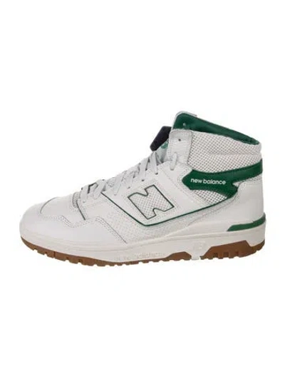 Pre-owned Aime Leon Dore X New Balance Leather Printed Sneakers In White