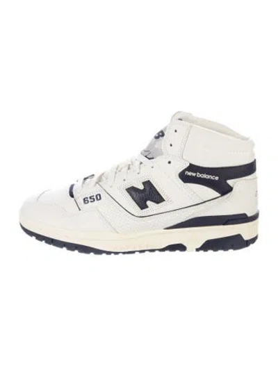 Pre-owned Aime Leon Dore X New Balance Leather Sneakers In White