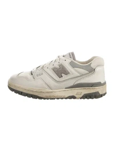 Pre-owned Aime Leon Dore X New Balance Leather Sneakers In White