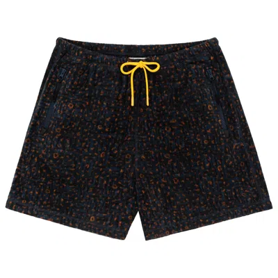 Pre-owned Aimé Leon Dore X New Balance Printed Fleece Short 'geo Pattern' | Black | Men's Size M