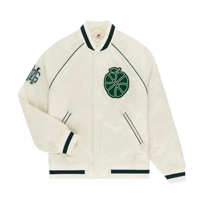 Pre-owned Aimé Leon Dore X New Balance Satin Team Track Jacket 'pristine' | Cream | Men's Size M In White