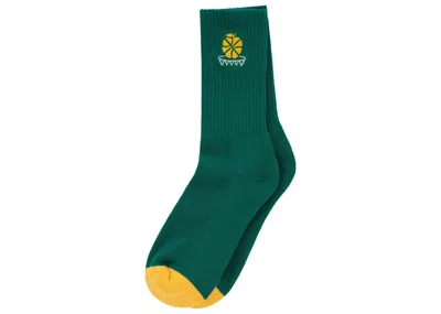 Pre-owned Aimé Leon Dore X New Balance Sonny League Crew Socks In Green