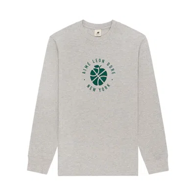 Pre-owned Aimé Leon Dore X New Balance Sonny Ny Long-sleeve Tee 'silver Mix' | Men's Size L